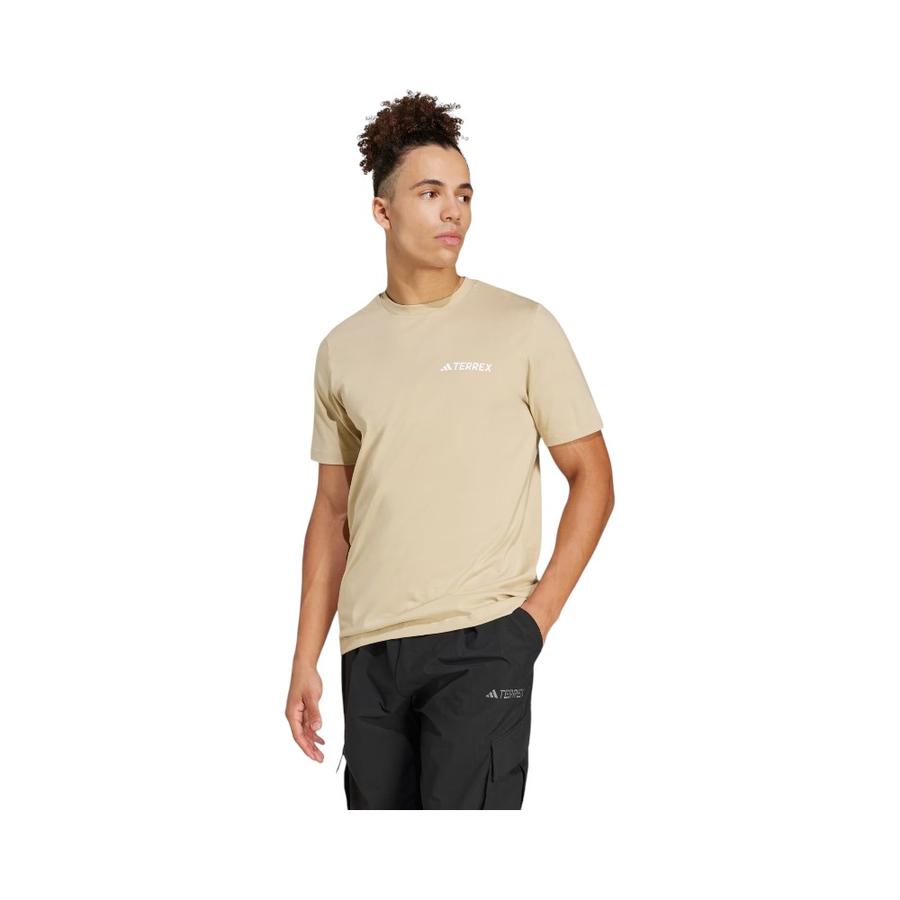 Polera Outdoor Hombre Adidas Terrex Estampada Beige