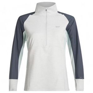 Poleron Outdoor Mujer Egger 1/4 Zip Melange Lippi Blanco