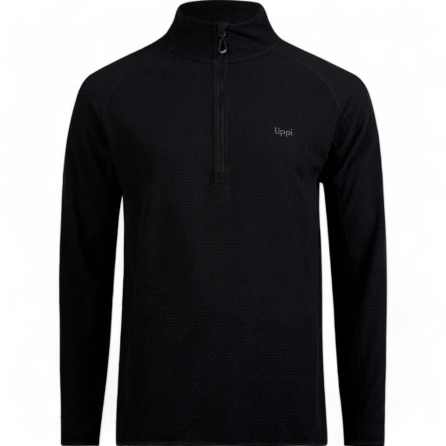 Poleron Hombre Jacaranda Nano-F 1/4 Zip Lippi Negro