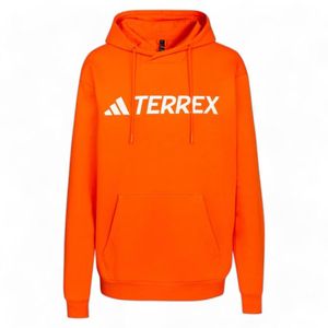 Polerón Capucha Logo Hombre Adidas Terrex Naranjo