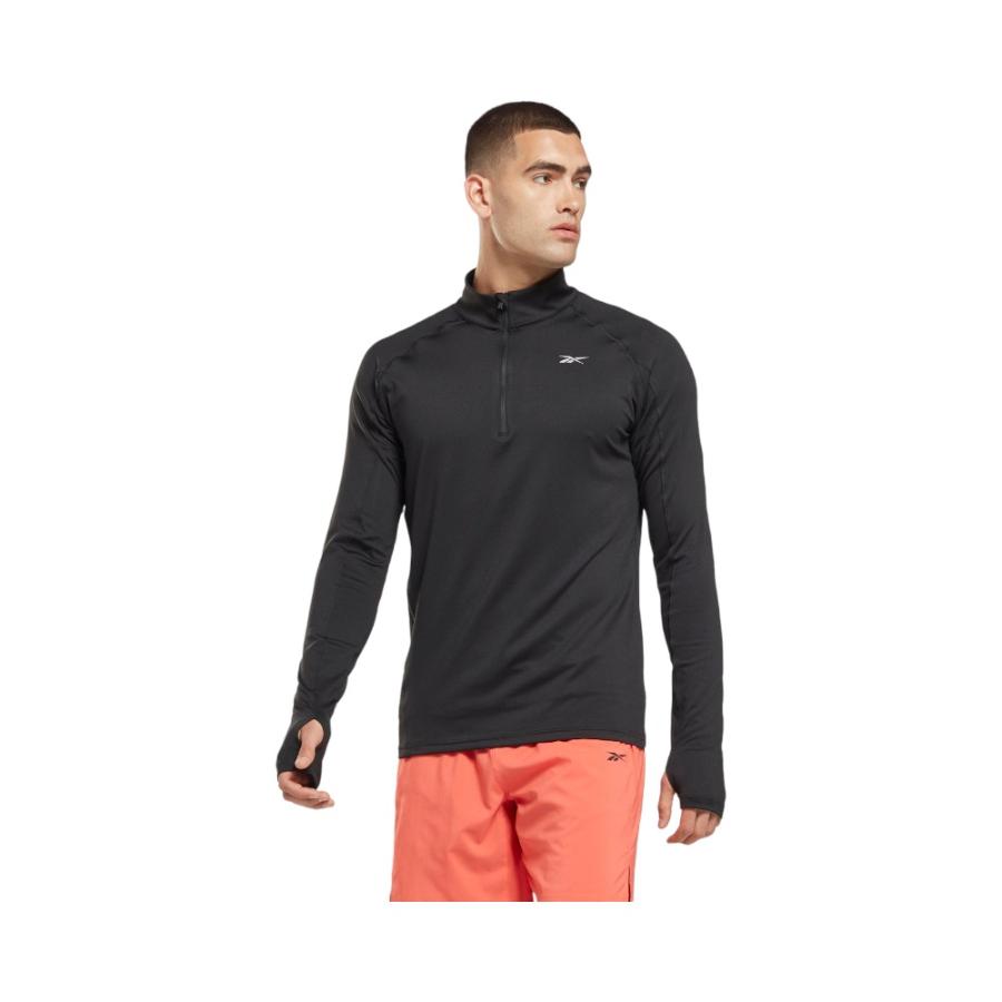 Poleron Hombre Reebok Running Quarter Zip Negro