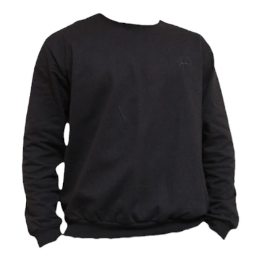Poleron Deportivo Unisex Greenlife Crew Negro
