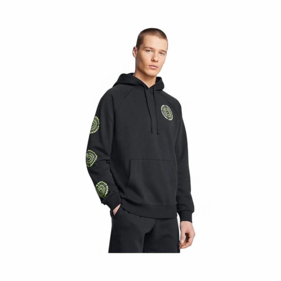Polerón Hoodie Hombre Under Armour Rival High Brand Negro