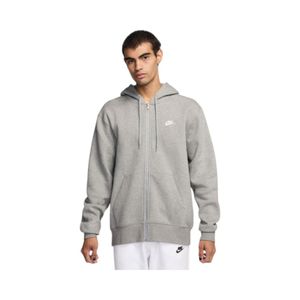 Polerón Hombre Nike Club Full Zipper Gris Claro