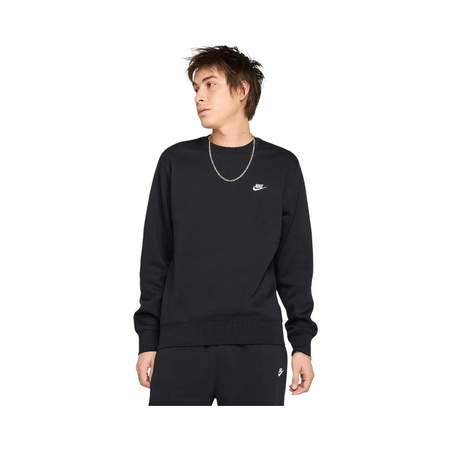 Polerón Cerrado Hombre Nike Club Negro