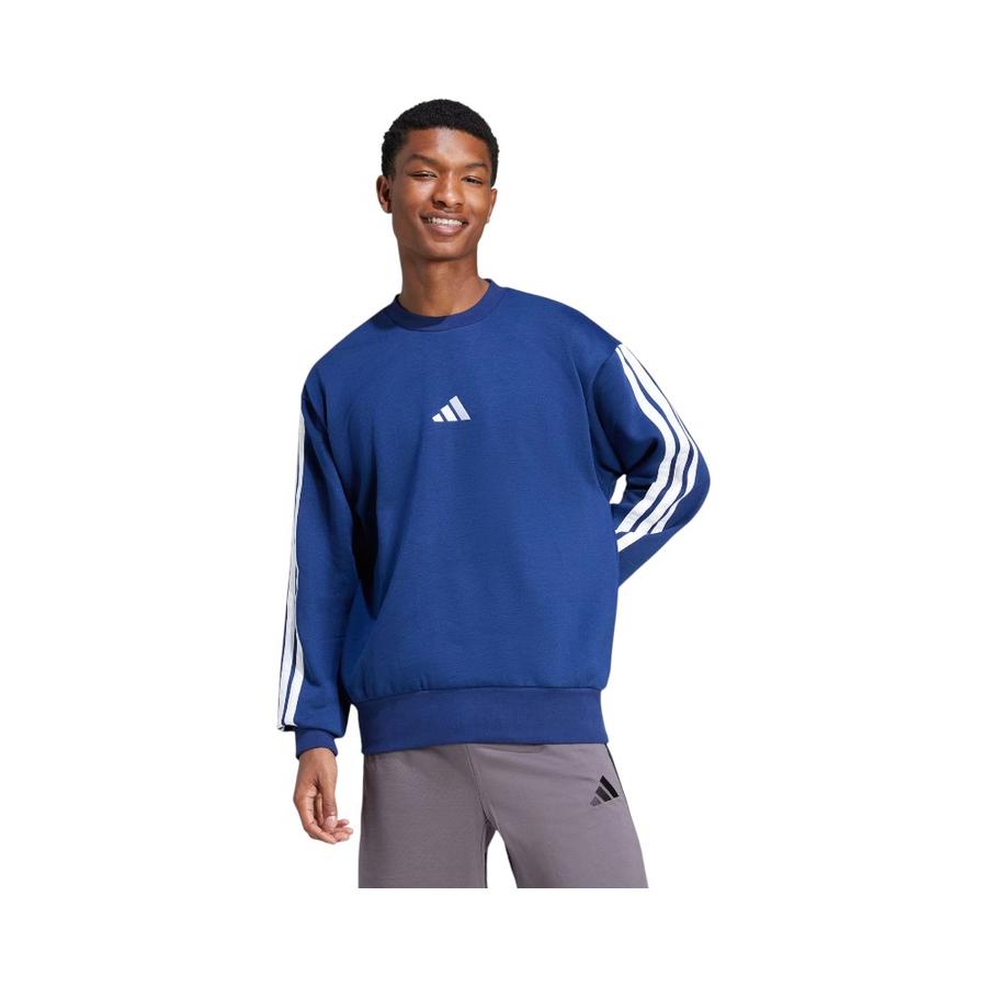 Polerón Hombre Adidas Essentials Fleece 3 Tiras Navy