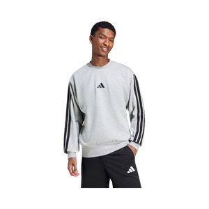 Polerón Hombre Adidas Essentials Fleece 3 Tiras Gris