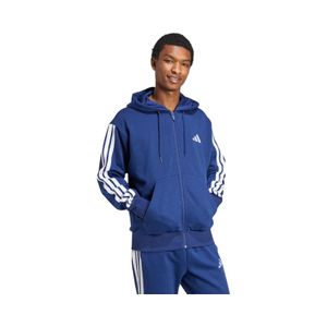Polerón con Cierre Hombre Adidas 3 Tiras Fleece Navy