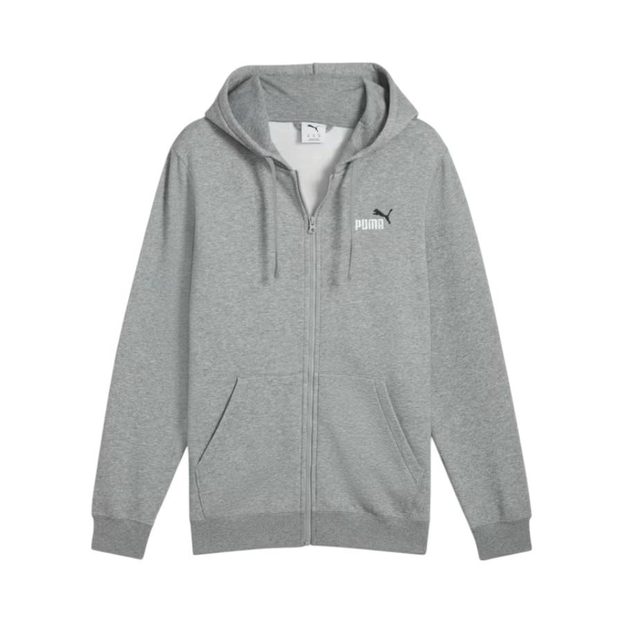 Polerón Hombre Puma Essentials Capucha Frisa Gris