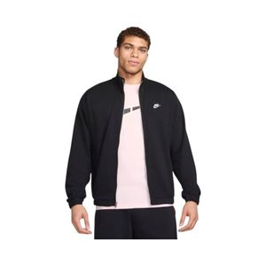 Polerón Full Zipper Hombre Nike Club Tejido Negro