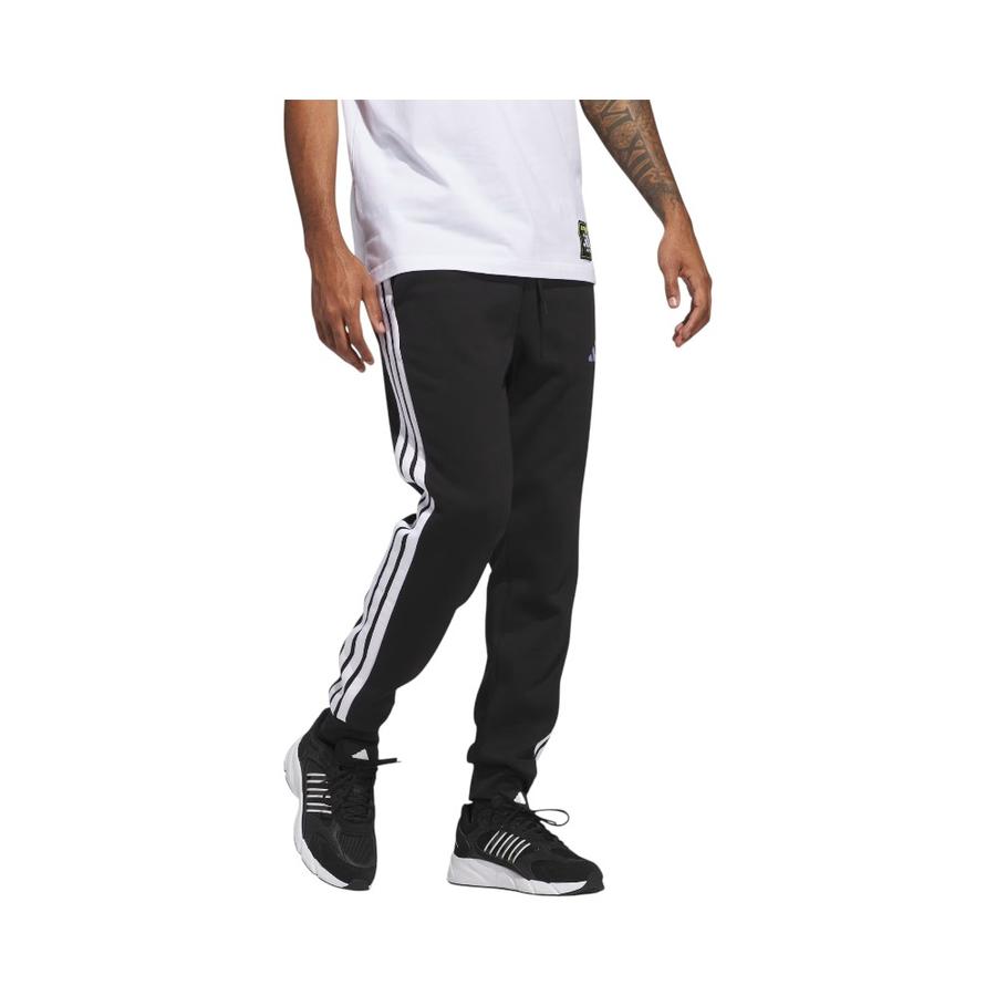 Pantalón Hombre Adidas Essentials 3 Tiras Felpa Negro