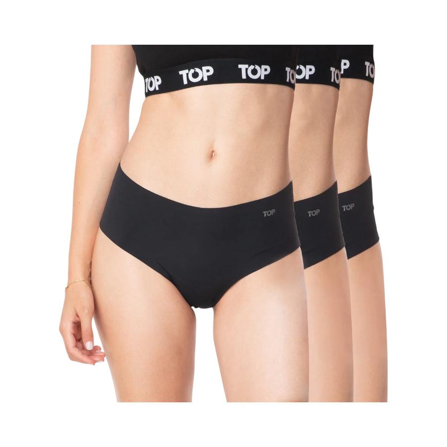 Pantaletas Mujer Top Microfibra Corte Láser Pack 3 C1