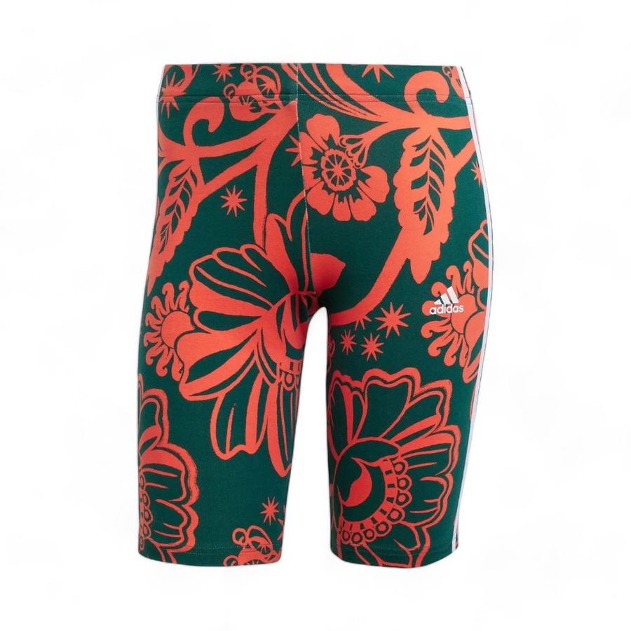 Short Ciclismo Mujer Adidas X Farm Rio Verde/Naranjo