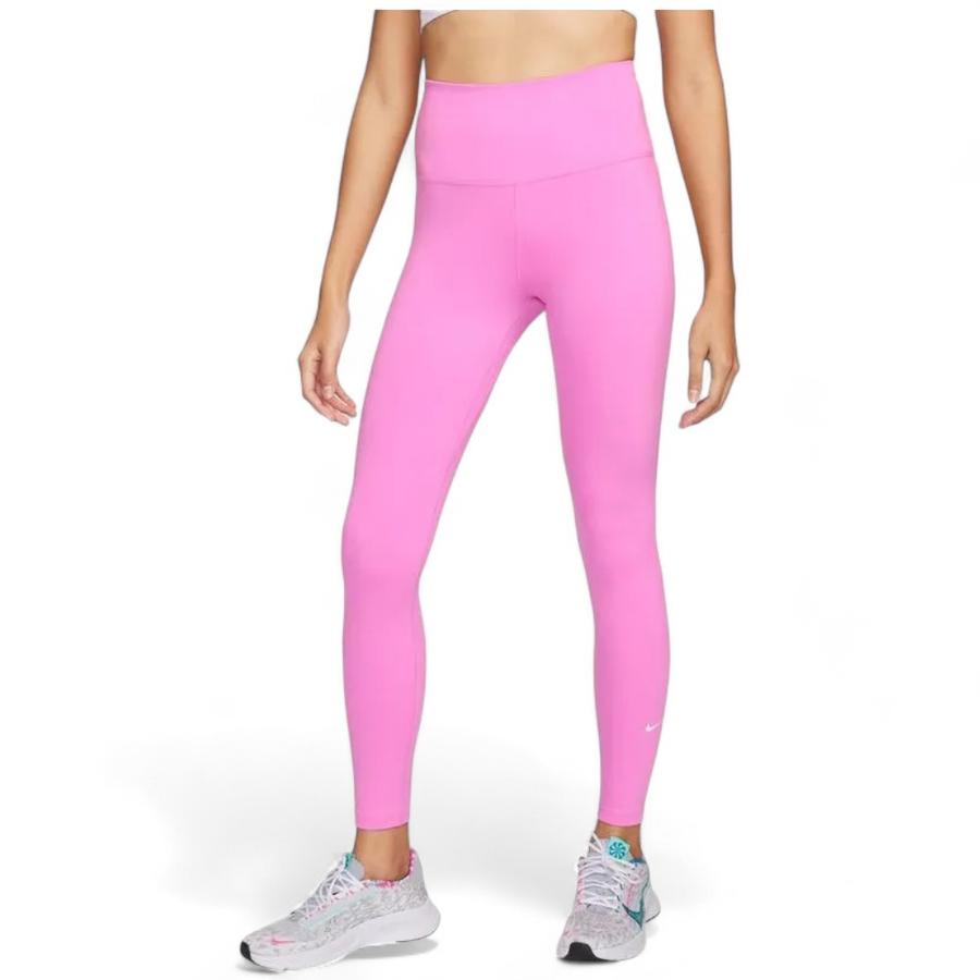 Calza Deportiva Mujer Nike One Tiro Alto Rosado