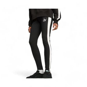 Calza Deportiva Mujer Iconic T7 Cintura Media Negro