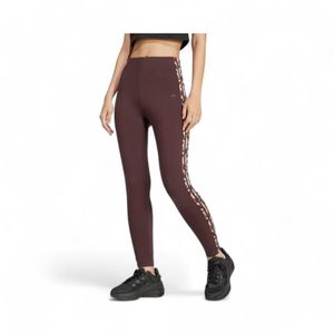 Calzas Mujer Adidas Essentials 3 Tiras Animal Print Café