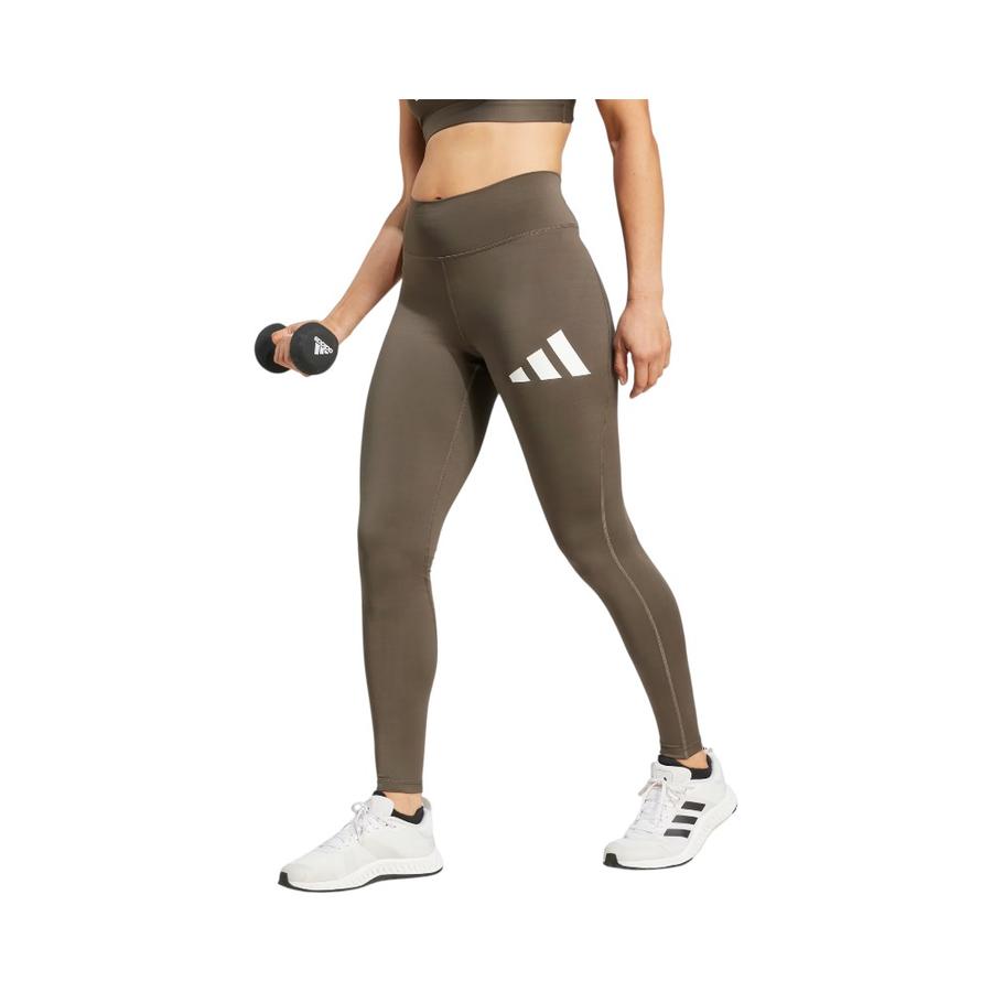 Calzas Mujer Adidas Train Essentials Logo Grande Olivo