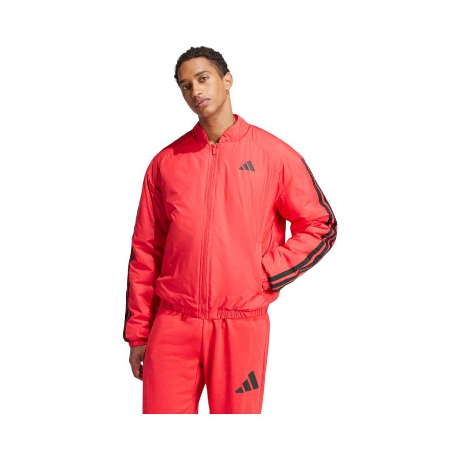 Chaqueta Bomber Hombre Adidas Essentials Térmica Rojo
