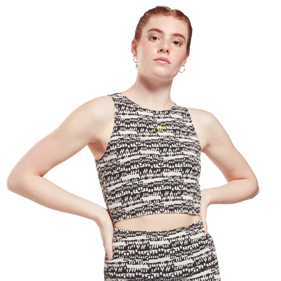 Polera Sin Mangas Mujer Reebok Myt Negro/blanco