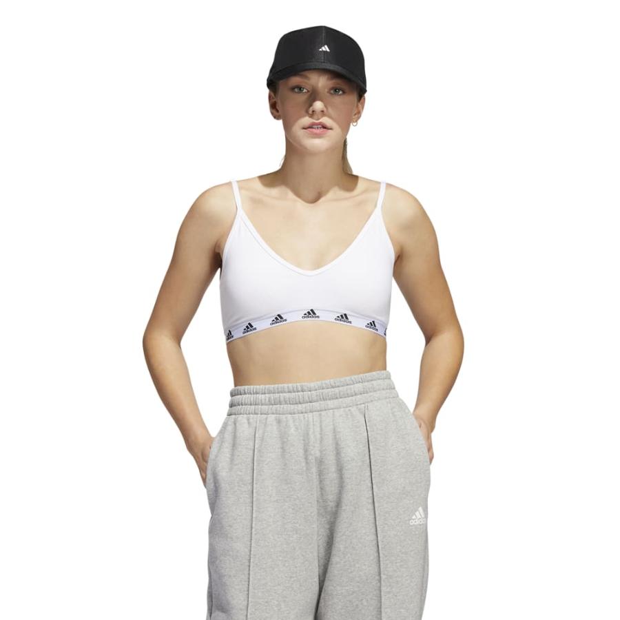 Top Deportivo Adidas Purebare Soporte Ligero Mujer Blanco