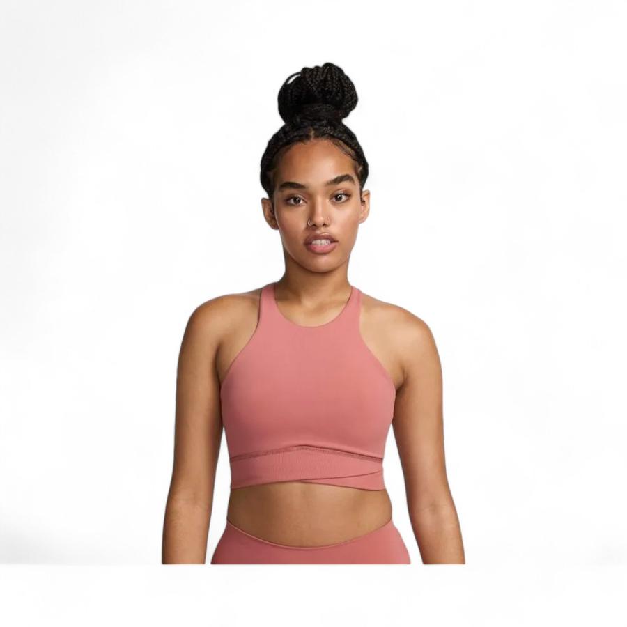 Peto Deportivo Mujer Nike One Twist Cuello Alto Rosado