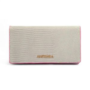 Billetera Mujer Amphora Taj Mediana Gris Claro
