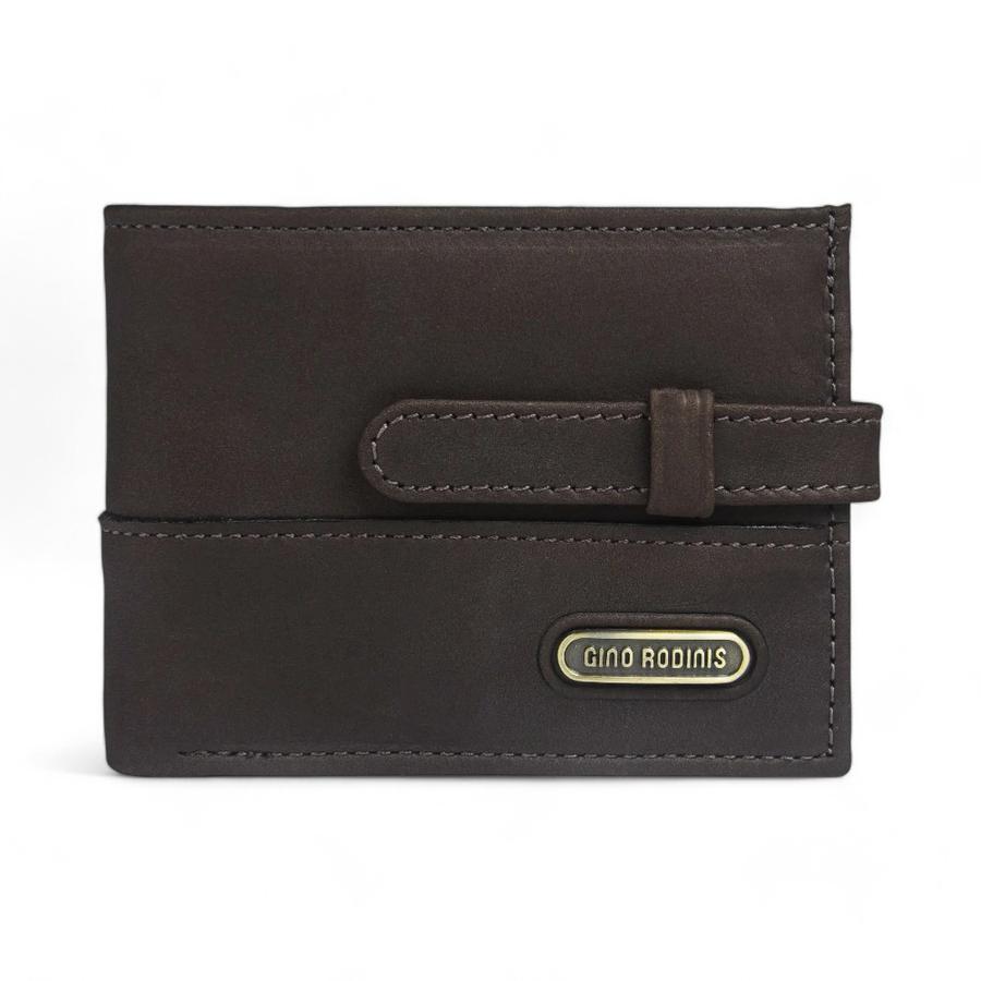 Billetera Gino Rodinis Graso 105 Café Oscuro