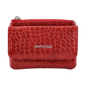 Monedero Rectangular Mujer Amphora Croccos Rojo
