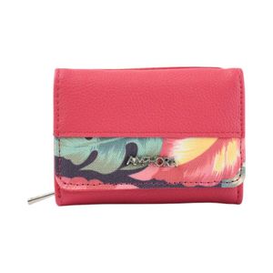 Billetera Pequeña Cierre Mujer Amphora Animalia Fucsia