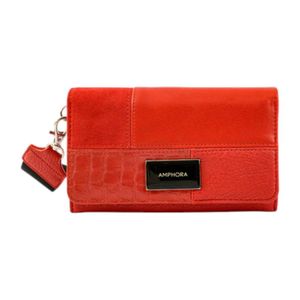 Billetera Acordeon Mediana Mujer Amphora Renate Rojo