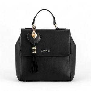 Mochila Tapa Pequeña Mujer Amphora Roy Negro