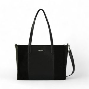 Cartera Mediana Mujer Amphora Dos Asas Roux Negro