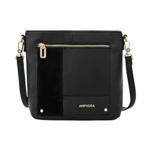 Cartera Bandolera Mediana Amphora Jane Negro