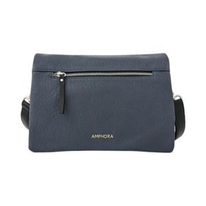 Cartera Bandolera Mediana Amphora Valita Azul Oscuro