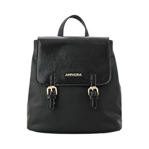 Mochila Mediana Amphora Aimar Texturizado Negro