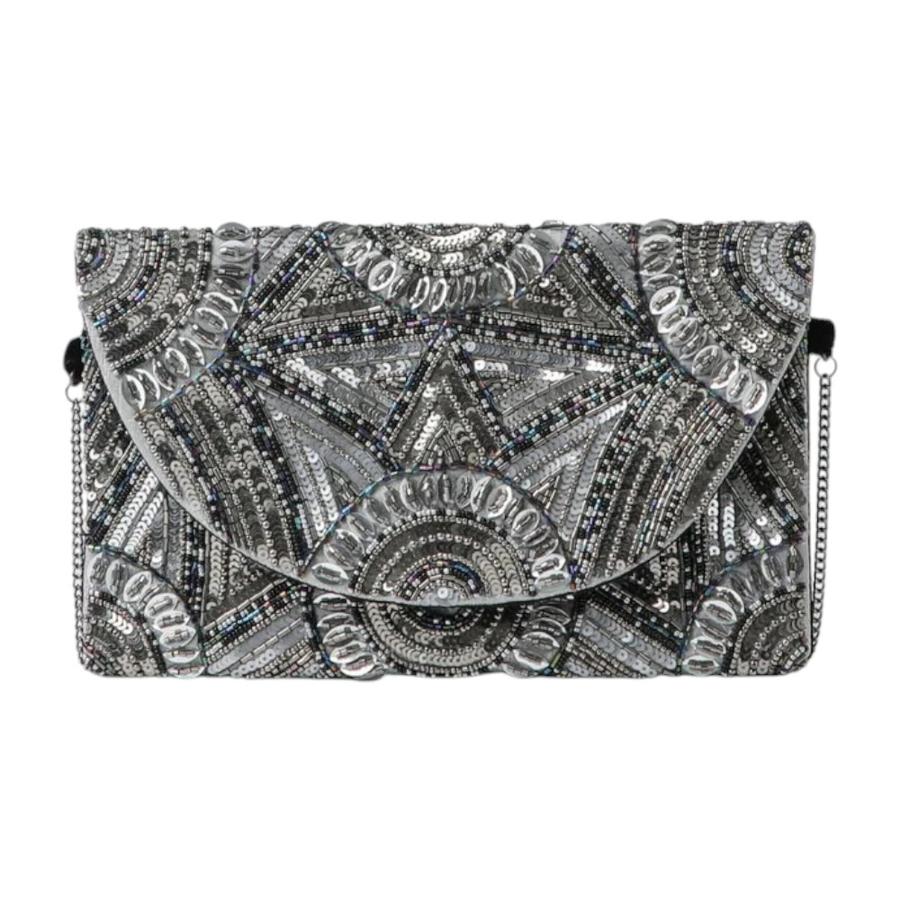 Cartera Clutch Mujer Humana Bulgaria Plateado
