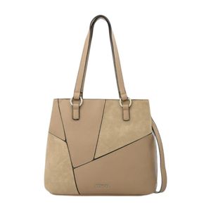 Cartera Dos Asas Mediana Mujer Amphora Amira Beige