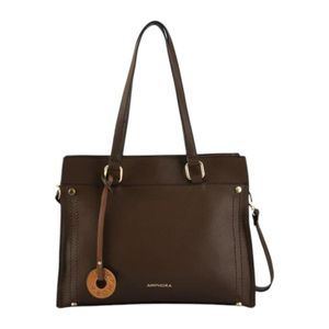 Cartera Mediana Dos Asas Alina Mujer Amphora Café Oscuro