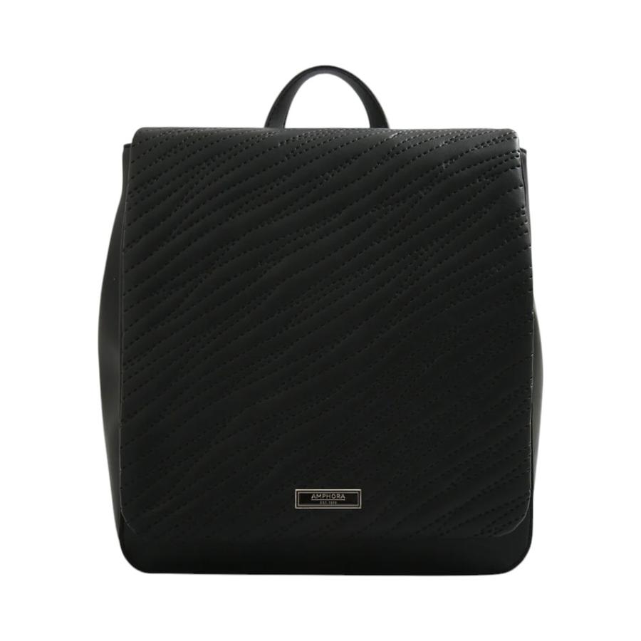 Mochila Casual Mujer Amphora Guinea Tapa Mediana Negro