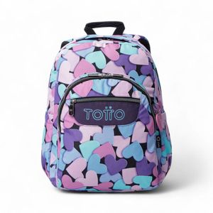Mochila Totto Acuarela Corazones 20 Litros Multicolor