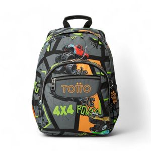 Mochila Totto Gommas 16 Litros Gris/Multicolor