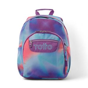 Mochila Totto Gommas Glitter 16 Litros Morado/Celeste