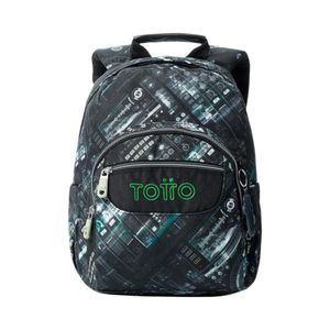 Mochila Totto Tempera 12 Litros Negro/Verde