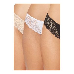 Pack 3 Calzones Mujer Intime Culotte Encaje MulticolorMulticolor S