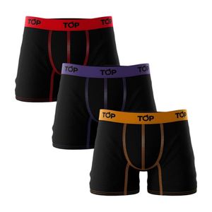 Pack 3 Boxer Medio Microfibra Hombre Top 209mp3c7 Multicolor