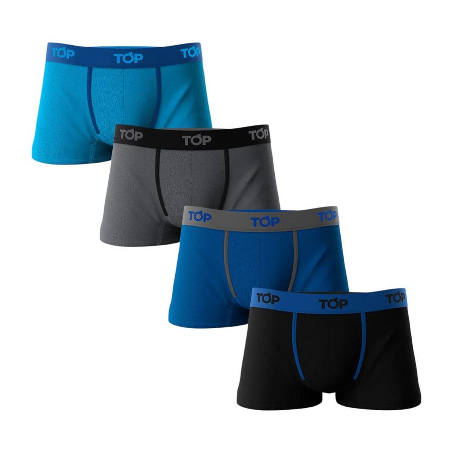 Pack 4 Boxer Corto Algodon Hombre Top 205p4c3 Multicolor