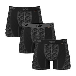 Pack 3 Boxer Medio Microfibra Cobre Hombre Top Negro