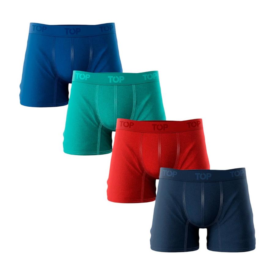 Pack 4 Boxer Medio Algodon Hombre Top 208pkp4c17 Multicolor