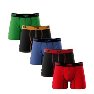Pack 5 Bóxer Medio Algodón C7 Hombre TOP Multicolor