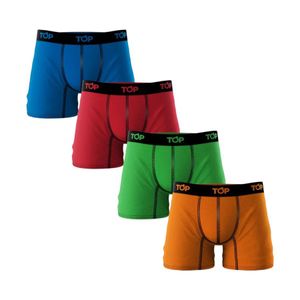 Pack 4 Boxér Medio Algodón PKC5 Hombre TOP Multicolor
